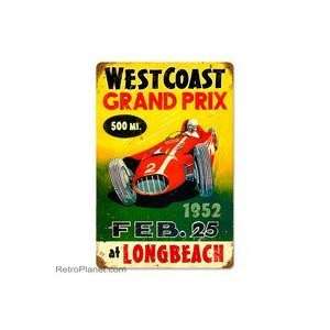  1952 West Coast Grand Prix Metal Sign Patio, Lawn 