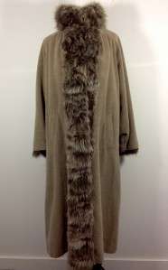 Vintage 1980s Fendi Fox and Wool Coat  