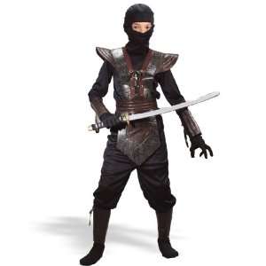   By FunWorld Leather Ninja Fighter Child Costume / Black   Size Small