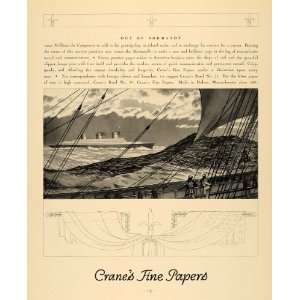   Ad Normandie William Conqueror Cranes Fine Paper   Original Print Ad