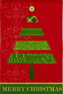 Merry Christmas Tree Decorative Mini Garden Flag 746851470981  