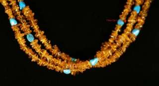 Jay King MINE FINDS Amber & Turquoise 20 Necklace  