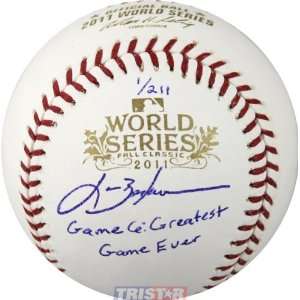   World Series Baseball Inscribed Gm 6 Greatest Game Ever, Le Of 211