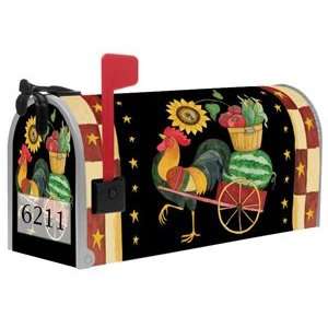  Rooster Cart Magnetic Mailbox Cover w Street Numbers 