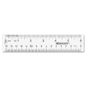 through Ruler,6 Length 1 Width   1/16 Graduations   Imperial, Metric 