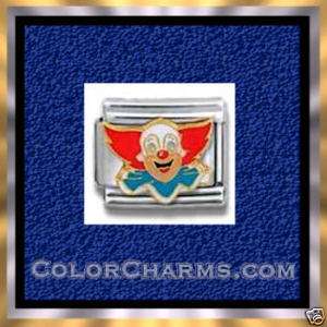 LICENSED Italian Charms BOZO THE CLOWN FACE 9mm CHARM  