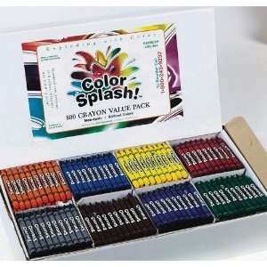    Color Splash! Crayons   8 Colors (Box of 800): Toys & Games