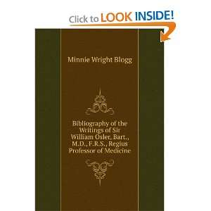   Regius Professor of Medicine Minnie Wright Blogg Books