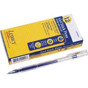  Legacy 15511   Roller Ball Stick Gel Pen, Blue Ink, Fine 