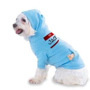 HELLO my name is JACE Hooded (Hoody) T Shirt with pocket for your Dog 