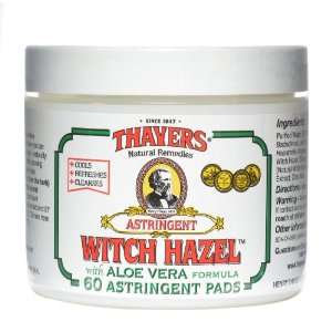  Thayers Witch Hazel with Aloe Vera Astringent Pads, Herbal 