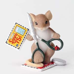    Charming Tails Cutting Costs Coupon Figurine: Home & Kitchen