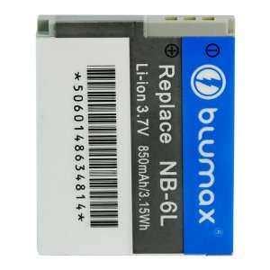  Blumax Li Ion replacement battery for Canon NB 6L fits 