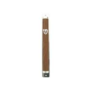   Centimeter Mezuzah with Wood Texturing and Matte Shin 