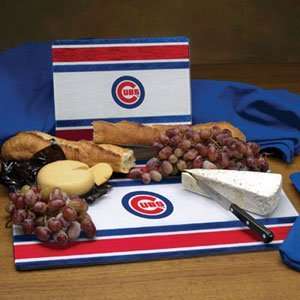  Chicago Cubs Glass Cutting Board Set