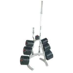   Olympic Weight Plate Tree with Olympic Bar Holders: Sports & Outdoors