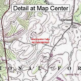  USGS Topographic Quadrangle Map   Blackwater Falls, West 