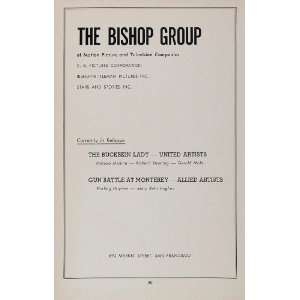   Ad Bishop Group Motion Pictures TV Companies Film   Original Print Ad