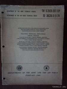1960 US Army LeTourneau Tournadozer Tech Manual Vietnam  