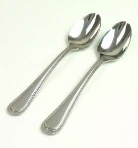 GORHAM Crown Bead Frosted Stainless Steel TEASPOONS  