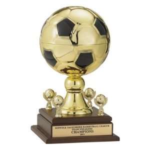  Metal Soccer Ball Trophy w/Trim