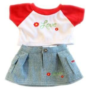  Red Flower Love Outfit Teddy Bear Clothes Outfit Fit 14 