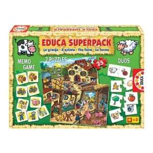  Educa Borras The Farm Superpack Childrens Puzzle/Games 