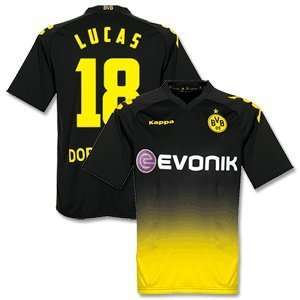  11 12 Borussia Dortmund Away Jersey + Lucas 18 (Fan Style 