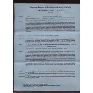  1992 Boston Red Sox Coach Don Zimmer Contract   Sports 