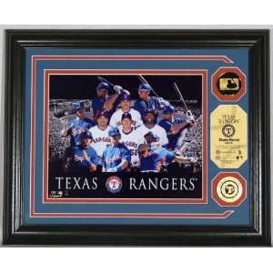  Texas Rangers Team Force 24KT Gold Coin Photo Mint: Sports 