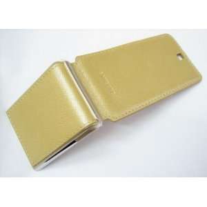  Gold Flip Leather Battery Back Cover Door Carrying Case 