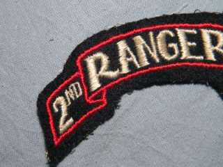 PATCH WW2 US ARMY 2ND RANGER BN SCROLL FELT AS REMOVED ORIGINAL NICE 