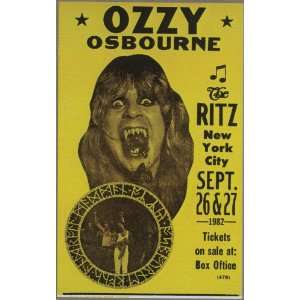  Ozzy Osbourne Concert Poster