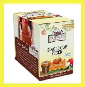 Grove Square Sugar Free Hot Cider Cups Caramel Apple 24 K cups for 