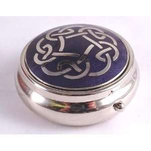  Boxed Celtic collection round pill box violet design