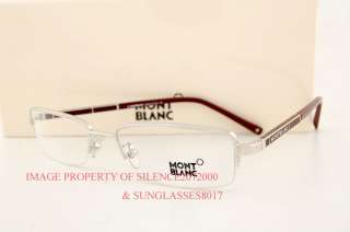 New MONT BLANC Eyeglasses Frames 155 A92 SILVER for Men  