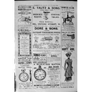  1900 Advertisement Tautz Tailors Humber Cycles Mappin Webb 