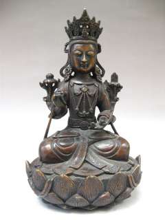 Old Tibet Tibetan Bronze Tara Statue  