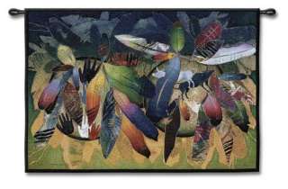 Abstract Native American Feathers Wall Hanging Tapestry  