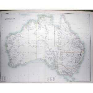  BLACKS MAP 1890 AUSTRALIA TASMANIA PACIFIC BARTHOLOMEW 