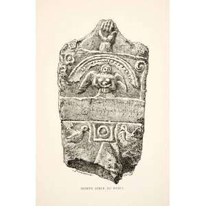  1895 Print Votive Offering Stele Tanit Slab Lunar Goddess 