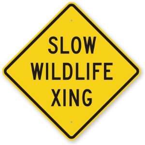    Slow Wildlife Xing Diamond Grade Sign, 18 x 18 Office Products