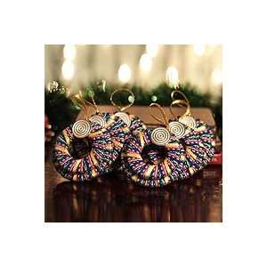  NOVICA Cotton ornaments, Festive Seas (set of 6)