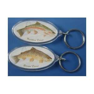  Rainbow  Brown Trout Fish Key Chains   By North Creek 