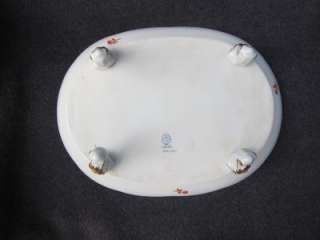 HEREND VBOH Fortuna RAISED PLATTER Footed TRAY Plate  