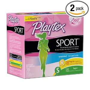  Playtex Sport Tampon Multipack, Unscented, 36 count Box 