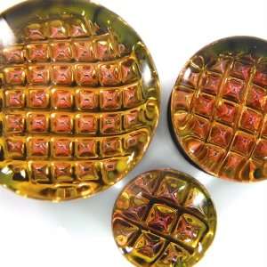   Plate Double Flare Handmade Glass Plugs   3/4 (19mm)   Sold as a Pair