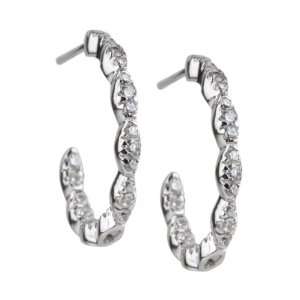  Talulah Marquee Hoops   Sterling Silver and Rhodium Plated 