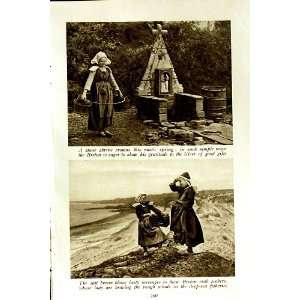  c1920 BRETON FRANCE CRAB FISHING DOUARNENEZ WASHERLADY 