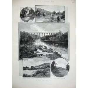  1889 Queen Wales Canal Llangollen Corwen Viaduct Bala 